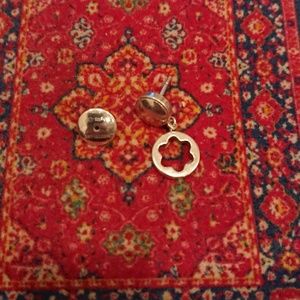 Single Montblanc silver signet earring